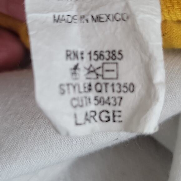 Queen Bees Women Weekend Mustard Yellow Cropped Hoodie Sweatshirt Size Large - Picture 9 of 9